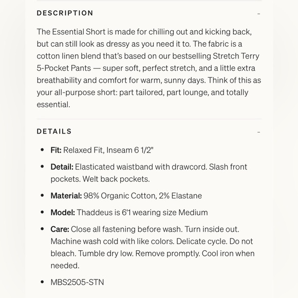 New, Faherty Essential Drawstring Short - Picture 12 of 12